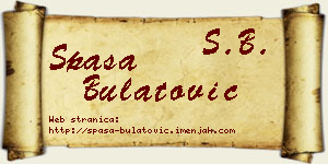 Spasa Bulatović vizit kartica